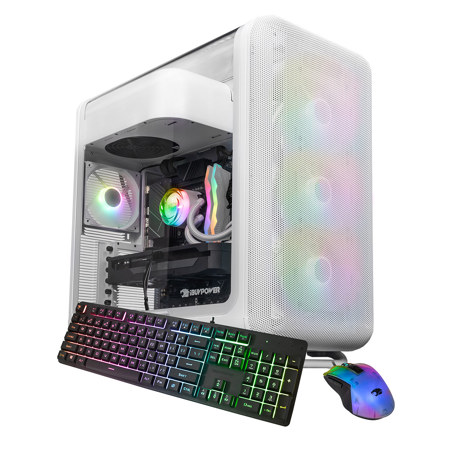 iBUYPOWER X50WI9N5701 Liquid Cooled Gaming Desktop Computer, Intel Core Ultra 9 285 2.5GHz, 32GB RAM, 1TB SSD, NVIDIA GeForce RTX 5070 12GB, Windows 11 Home, White