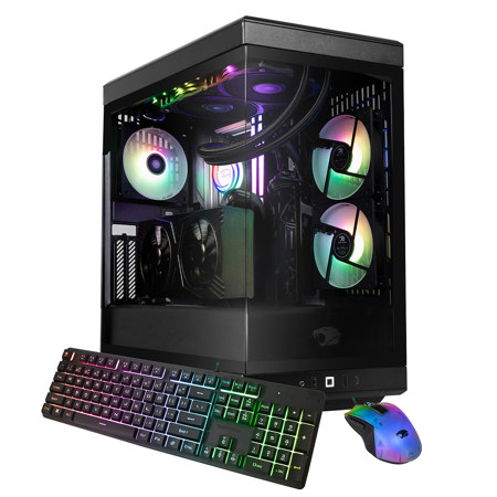 iBUYPOWER Y40BA7N57T02 Liquid Cooled Gaming Desktop Computer, AMD Ryzen 7 9700X 3.8GHz, 32GB RAM, 1TB SSD, NVIDIA GeForce RTX 5070 Ti 16GB, Windows 11 Home, Black