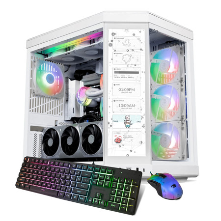 iBUYPOWER Y70TIWI9N57T01 Liquid Cooled Gaming Desktop Computer, Intel Core Ultra 9 285 2.5GHz, 32GB RAM, 2TB SSD, NVIDIA GeForce RTX 5070 Ti 16GB, Windows 11 Home, White