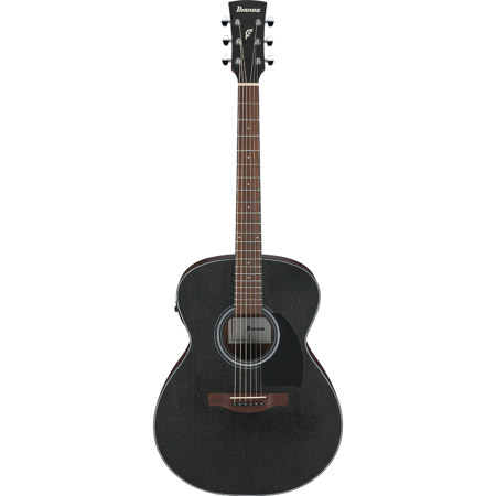 Ibanez PF Series PC54E Acoustic Electric Guitar Weathered Black Open Pore PC54EWKH