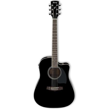 Ibanez Performance Series PF15ECE Dreadnought Cutaway Acoustic Electric Guitar, Rosewood Fretboard, Black High Gloss