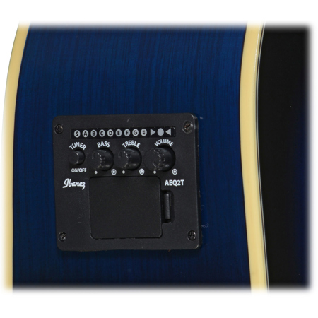 Ibanez Performance PF15ECE AE Guitar, Transparent Blue Sunburst