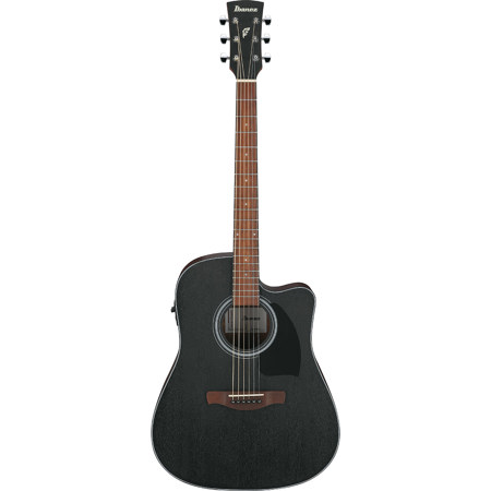 Ibanez PF Series PF54CE Acoustic Electric Guitar, Weathered Black Open Pore
