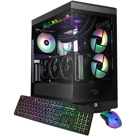 iBUYPOWER Y40BA7N57T01 Liquid Cooled Gaming Desktop Computer, AMD Ryzen 7 7800X3D 4.2GHz, 32GB RAM, 2TB SSD, NVIDIA GeForce RTX 5070 Ti 16GB, Windows 11 Home, Black