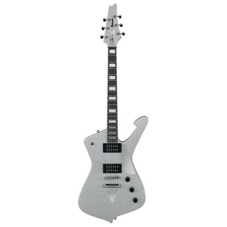 Ibanez Paul Stanley Signature Series PS60 NAMM 2018 Electric Guitar, Bound Treated New Zealand Pine Fretboard, Silver Sparkle