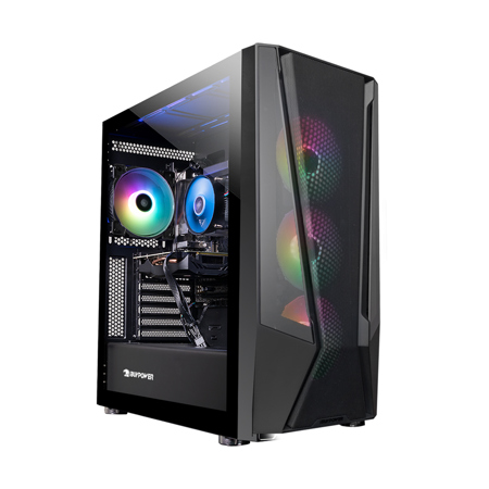 iBUYPOWER TraceMesh TMA7N4601 Gaming Desktop Computer, AMD Ryzen 7 5700  3.7GHz, 16GB RAM, 1TB SSD, NVIDIA GeForce RTX 4060 8GB, Windows 11 Home