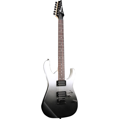 Ibanez RG Standard RG421 6 String Electric Guitar, 24 Frets, Bolt-On Neck, Rosewood Fretboard, Gloss Polyurethane, Pearl Black Fade Metallic