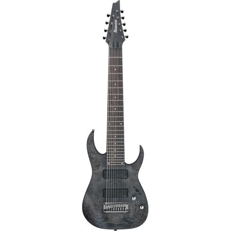 Ibanez RG Axe Design Lab RG9PB 9-String Electric Guitar, Transparent Gray Flat