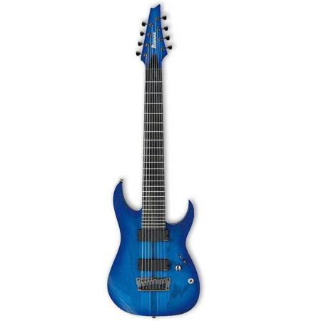 Ibanez RG Iron Label RGIT28FE 8-String Electric Guitar, Sapphire Blue Flat