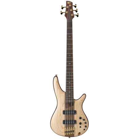Ibanez SR Premium SR130 5-String Electric Bass Guitar, Natural Flat