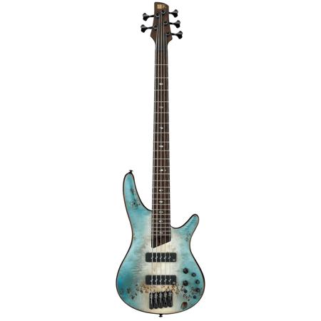 Ibanez SR Premium SR1605 5-String Electric Bass Guitar, Caribbean Shoreline Flat