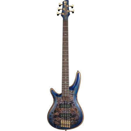 Ibanez SR Premium SR2605L 5-String LH Electric Bass Guitar, Cerulean Blue Burst