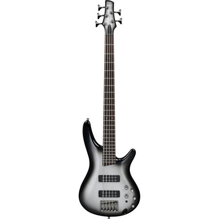 Ibanez SR Standard SR305E 5-String Bass Guitar, Metallic Silver Sunburst