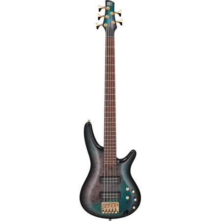 Ibanez SR Standard Series SR405EPBDX 5-String Electric Bass Guitar, Tropical Seafloor Burst