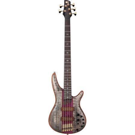 Ibanez SR Premium SR5CMDX 5-String Electric Bass Guitar, Black Ice Low Gloss