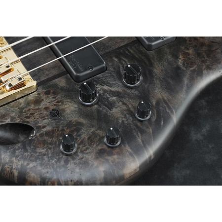 Ibanez SR Series SR800 4 String Electric Bass Guitar, Black Ice Flat