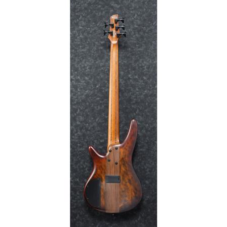 Ibanez SR Standard Bass Guitar, Flame Maple/Walnut Top, Brown Topaz Burst Flat