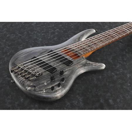 Ibanez SR Series SRF806 6 String Electric Bass Guitar, Black Stained