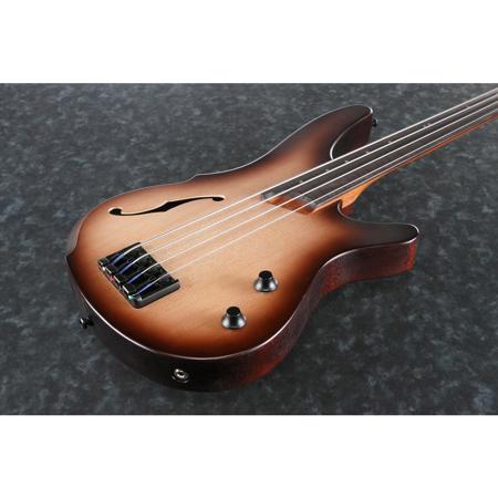 Ibanez SRH500F Fretless Bass Guitar, Natural Browned Burst