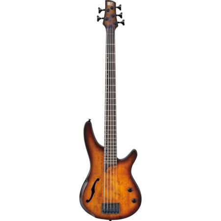 Ibanez SRH505 5-String Electric Bass Guitar, 24 Frets, Dragon Eye Burst Flat