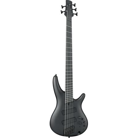 Ibanez SR Iron Label Series SRMS625EX 5-String Electric Bass Guitar, Black Flat
