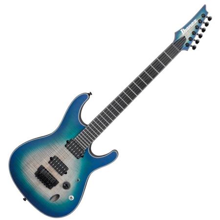 Ibanez SIX6FDFM Iron Label 6-String Electric Guitar, Blue Space Burst