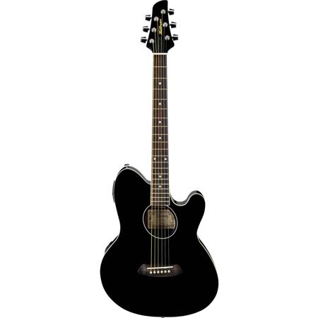 Ibanez Talman Series TCY10E Acoustic Electric Guitar, Rosewood Fretboard, Black High Gloss