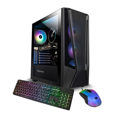 iBUYPOWER TraceMeshI5N3601 Gaming, i5-13400F, 16GB,500GB SSD,RTX 3060,W11H,Black