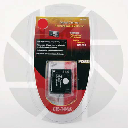 Flashpoint CGA-S005A 3.7V 1200mAh Rechargeable Battery for Panasonic CGA-S005A