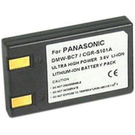 Adorama Replacement Lithium Ion Battery for the Panasonic CGR-S101A Digital Camera Battery, 3.6v, 800mAh