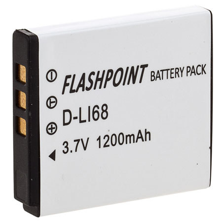 Flashpoint DLi-68 Camera 3.7v, 750mAh Replacement Battery for Pentax