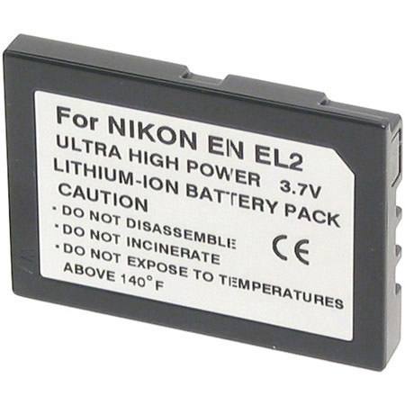 Adorama EL-2 Style Lithium-Ion Rechargeable Battery for the Nikon Coolpix 2500, 3500 & SQ Digital Cameras.