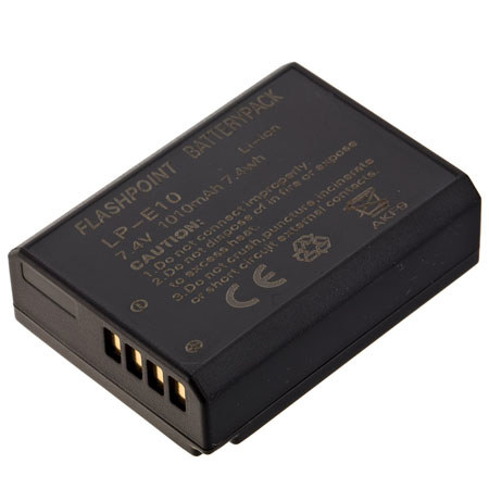 Flashpoint LPE-10 Replacement 1500 mAh Battery for Canon Rebel T3 #LPE10