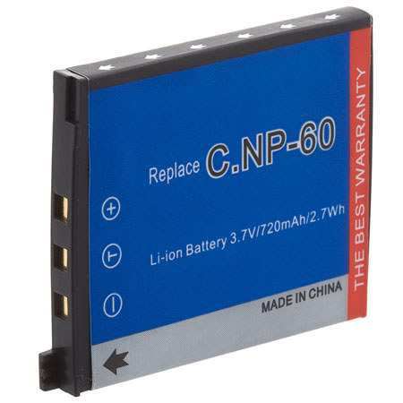Flashpoint NP-60 3.7V 720mAh Lithium-Ion Battery for Casio Digital Cameras