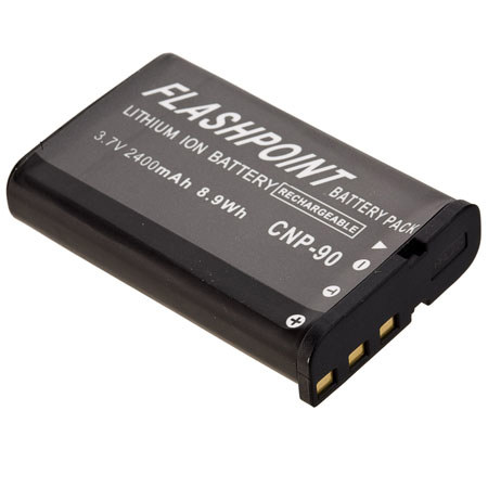 Flashpoint NP-90 3.7V 2400mAh Rechargeable Li-Ion Battery, Casio Digital Cameras