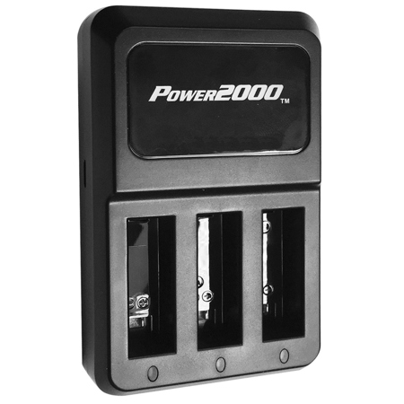 Power2000 PT-G4 3-Bay Charger for GoPro HERO4 AHDBT-401 Battery