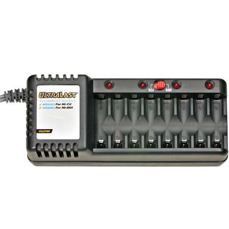 UltraLast 8 Postn Ni-Cd/Ni-Mh Charger f/ AA & AAA Batts