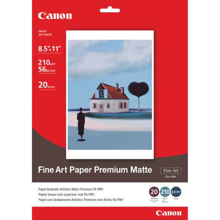 Canon Fine Art Matt Pht Rag,100% Rag,Smooth, 8.5x11"ch