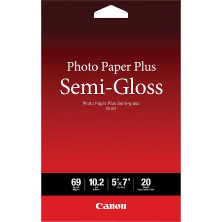 Canon Plus Semi-Gloss Photo Paper (5x7), 20 Sheets 1686B061