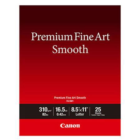 Canon Premium Smooth Matte Cotton Fine Art Paper (8.5x11"), 25 Sheets