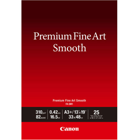 Canon Premium Smooth Matte Cotton Fine Art Paper (13x19"), 25 Sheets