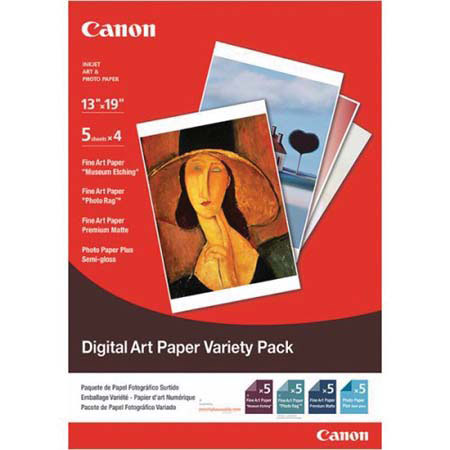 Canon Dig Art Variety Inkjet Ppr Pack,13x19inch,20 Sht