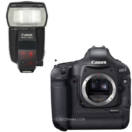 Canon EOS-1D MARK-IV Digital SLR Camera with Speedlite 580EX II
