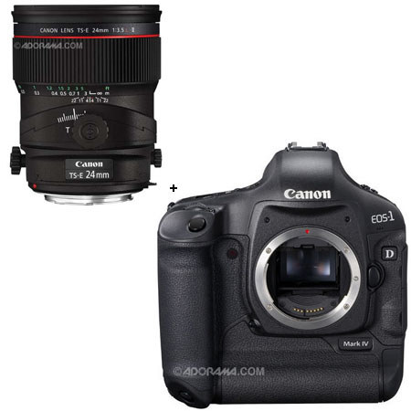 Canon EOS-1D MARK-IV Digital SLR Camera with TS-E 24mm f/3.5L II Tilt-Shift Lens