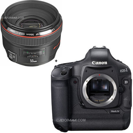 Canon EOS-1D MARK-IV Digital SLR Camera with EF 50mm f/1.2L USM