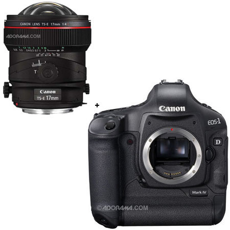 Canon EOS-1D MARK-IV Digital SLR Camera with TS-E 17mm f/4L Tilt-Shift Manual Focusing Lens