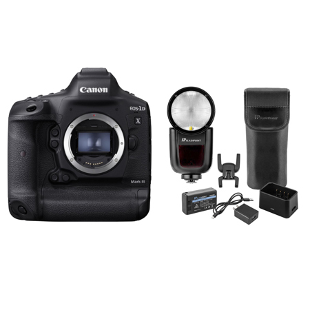 Canon EOS 1DX Mark III DSLR Body with Flashpoint Zoom Li-on X R2 TTL Round Flash
