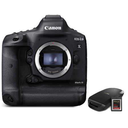 Canon EOS-1D X Mark III DSLR Camera Body with CFexpress Card & Reader Bundle Kit