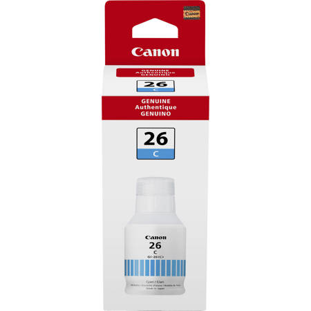 Canon GI-26 Pigment Cyan Ink Bottle for Select MAXIFY Printers
