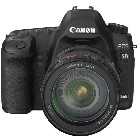 Canon EOS-5D Mark II EOS DSLR w/EF 24-105 L Lens +16GB+Case+Battery